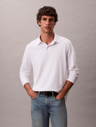 Мужской лонгслив-поло Calvin Klein 1160383011 (Белый M)