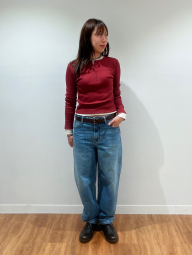 Лонгслив UNIQLO в рубчик 1160532000 (Красный L)