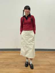 Лонгслив UNIQLO в рубчик 1160532000 (Красный L)