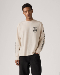 Мужской лонгслив Levi's с принтом 1160824458 (Молочный M)