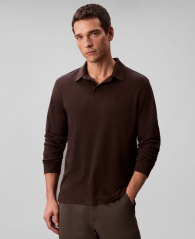 Мужской лонгслив-поло Calvin Klein 1161383865 (Коричневый XXL)