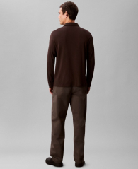 Мужской лонгслив-поло Calvin Klein 1161383865 (Коричневый XXL)