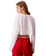 Укороченный женский лонгслив Calvin Klein с логотипом 1161436655 (Белый XXL)