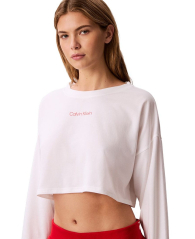 Укороченный женский лонгслив Calvin Klein с логотипом 1161436655 (Белый XXL)