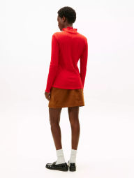 Женский лонгслив Tommy Hilfiger с воротником 1161466622 (Красный XXL)