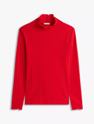 Женский лонгслив Tommy Hilfiger с воротником 1161466622 (Красный XXL)