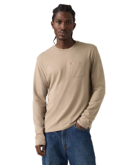 Мужской лонгслив Levi's с карманом 1162315249 (Бежевый XL)