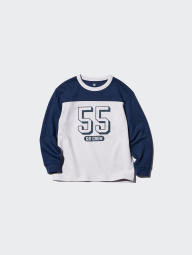 Детский лонгслив UNIQLO 1162744483 (Синий/Серый 11-12) на рост 145-155 см