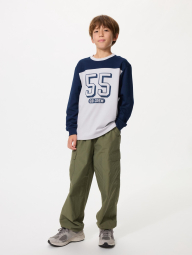 Детский лонгслив UNIQLO 1162744483 (Синий/Серый 11-12) на рост 145-155 см