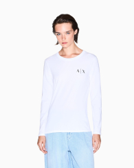 Женский лонгслив Armani Exchange со стразами 1162895072 (Белый XL)