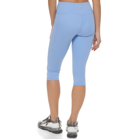Женские укороченные леггинсы DKNY лосины с карманами 1159838738 (Голубой XL)