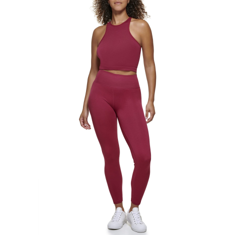 Легінси з високою посадкою лосини Calvin Klein в рубчик 1159850886 (Бордовий XL)