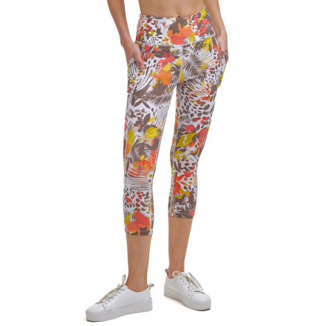 Леггинсы с высокой посадкой Calvin Klein лосины укороченные 1159857708 (Разные цвета XXL)