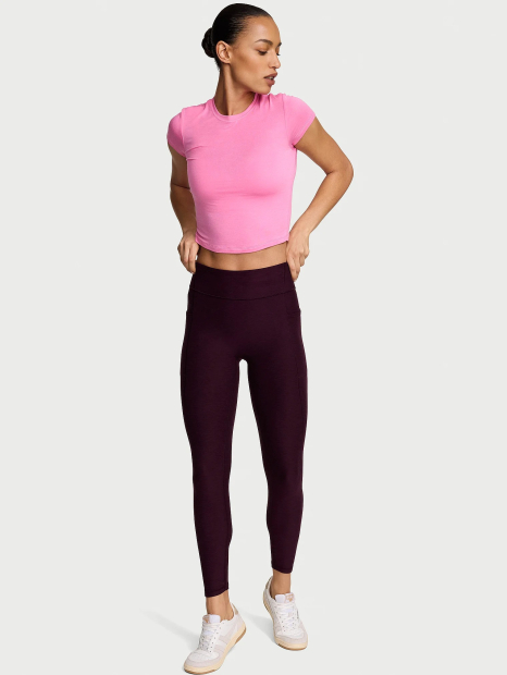 Спортивные лосины Victoria's Secret леггинсы 1162118360 (Бордовый S)