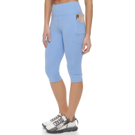 Женские укороченные леггинсы DKNY лосины с карманами 1159838738 (Голубой XL)