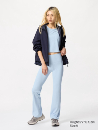 Мягкие расклешенные леггинсы Uniqlo лосины 1159841668 (Голубой M)