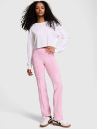 Спортивные лосины Victoria's Secret Pink леггинсы прямые 1159843679 (Розовый XL)