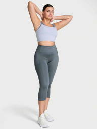 Спортивные леггинсы-капри Victoria's Secret VSX с карманами 1161191902 (Серый XS)
