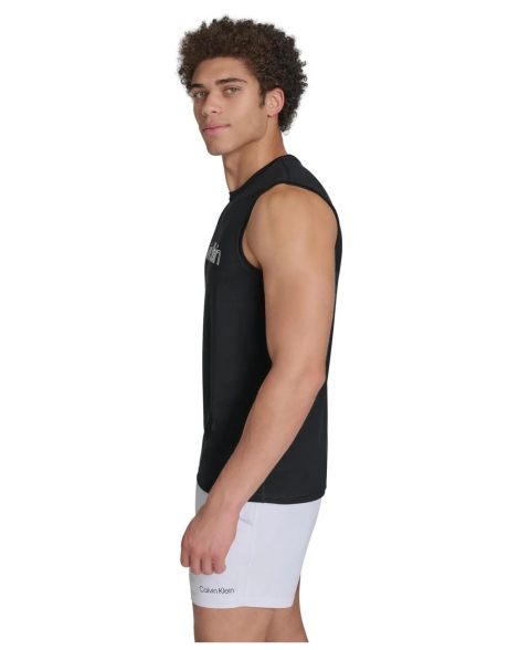 Мужская майка-рашгард Calvin Klein с защитой от солнца UPF 40+ 1159841148 (Черный S)