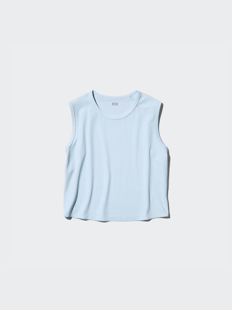 Женская майка в рубчик Uniqlo AIRism 1159842257 (Голубой XS)