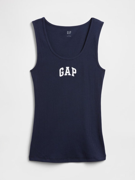 Майка жіноча в рубчик GAP з логотипом 1159844727 (Синій L)