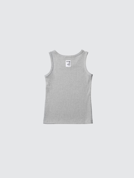 Майка в рубчик Uniqlo з вишивкою 1159845119 (Сірий S)