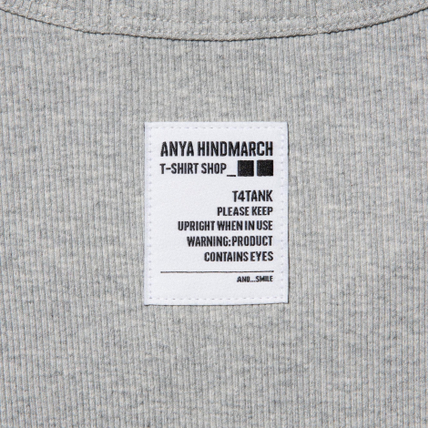 Майка в рубчик Uniqlo з вишивкою 1159845119 (Сірий S)