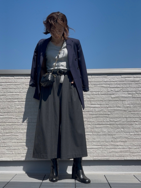 Майка в рубчик Uniqlo з вишивкою 1159845119 (Сірий S)