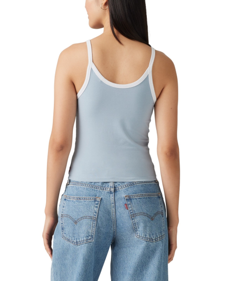 Женская укороченная майка Levi's с принтом 1159847424 (Голубой S)