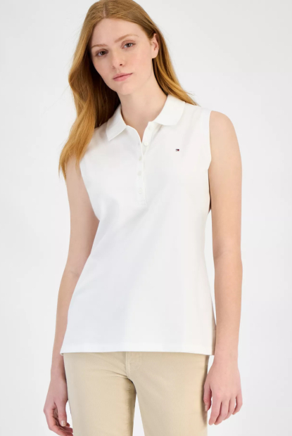 Женская майка-поло Tommy Hilfiger 1159847634 (Белый S)