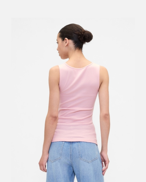 Женская майка GAP в рубчик 1159848085 (Розовый M)