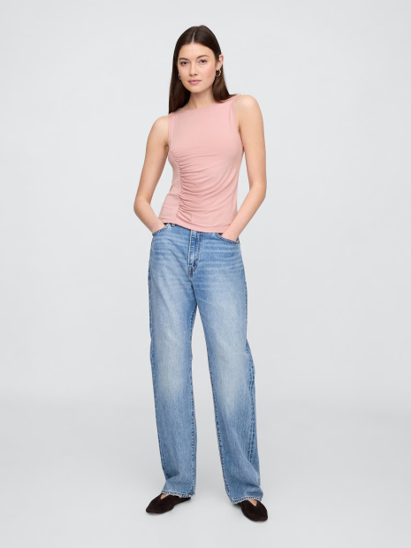 Жіноча асиметрична майка GAP 1159848286 (рожевий S)