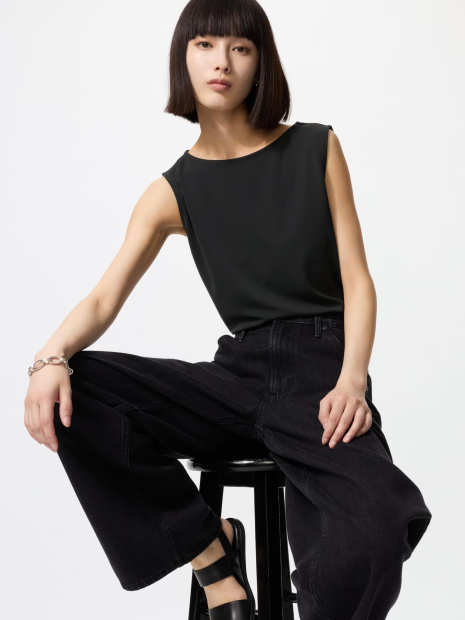 Майка жіноча Uniqlo 1159849502 (Чорний S)