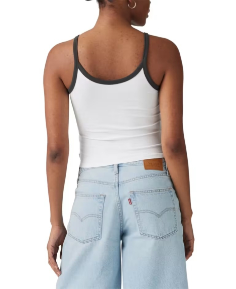 Женская укороченная майка Levi's с принтом 1159851732 (Белый XS)