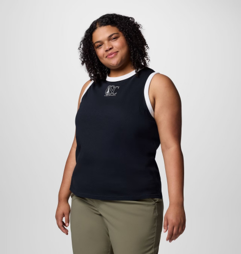 Женская майка Columbia с принтом 1159852254 (Черный L)