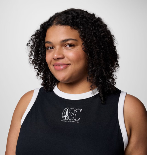 Женская майка Columbia с принтом 1159852254 (Черный L)