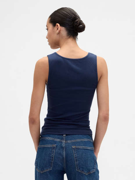 Женская майка в рубчик GAP с логотипом 1159853115 (Синий S)