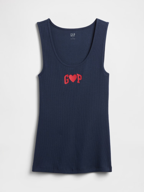 Женская майка в рубчик GAP с логотипом 1159853126 (Синий M)