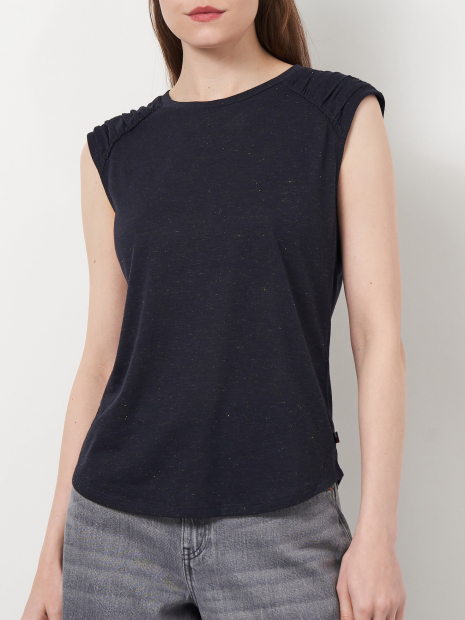 Майка жіноча Tommy Hilfiger з блиском 1159854302 (Синій XS)