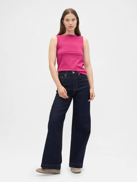 Женская майка GAP с вырезом-лодочкой 1159854382 (Розовый S)