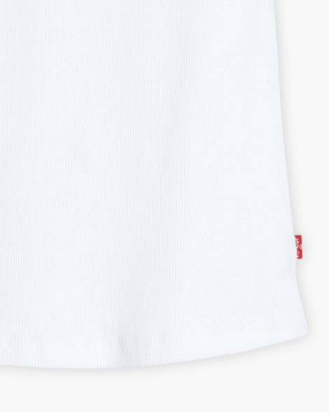 Женская однотонная майка Levi's в рубчик 1159856880 (Белый L)