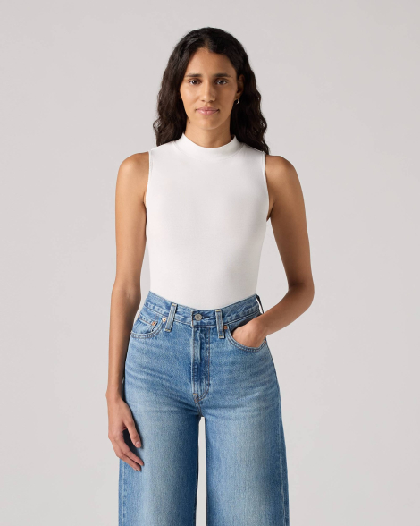 Женская майка Levi's с воротником 1159857583 (Белый M)