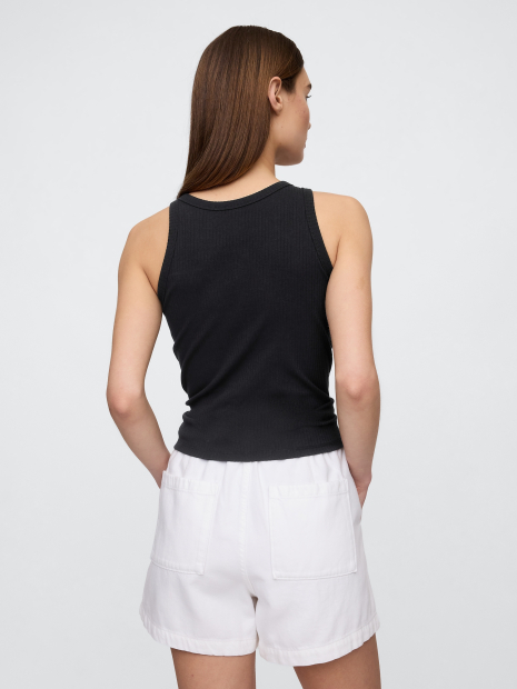 Женская майка в рубчик GAP 1159859092 (Черный S)