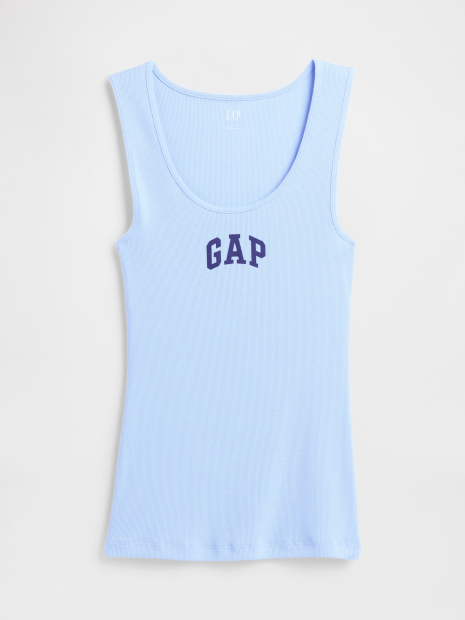 Женская майка в рубчик GAP с логотипом 1159863524 (Голубой XL)
