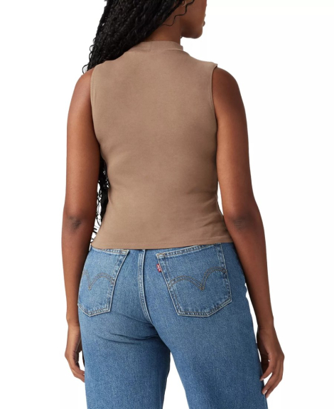 Женская майка Levi's с воротником 1159862936 (Коричневый M)