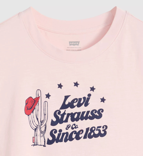 Женская майка Levi's с принтом 1159863405 (Розовый S)