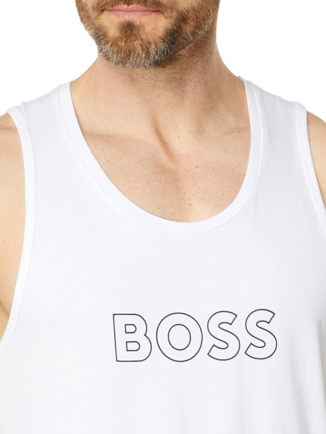 Мужская майка BOSS by Hugo Boss с логотипом 1159864471 (Белый XL)