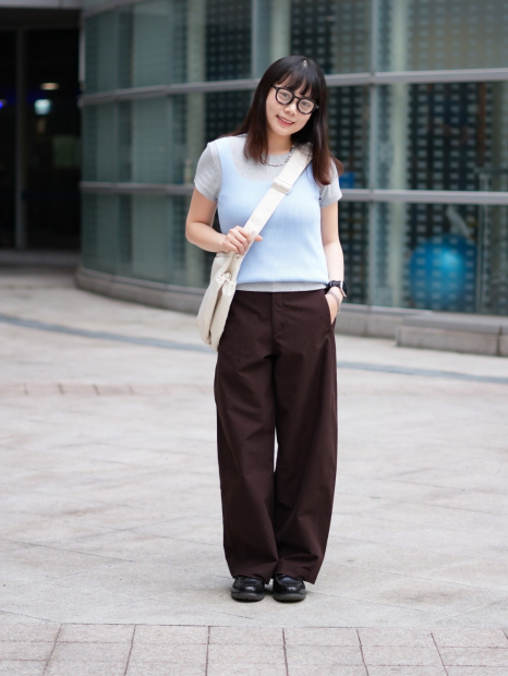 Вязаная майка Uniqlo топ 1159864600 (Голубой XL)