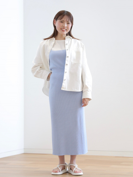 Вязаная майка Uniqlo топ 1159864600 (Голубой XL)