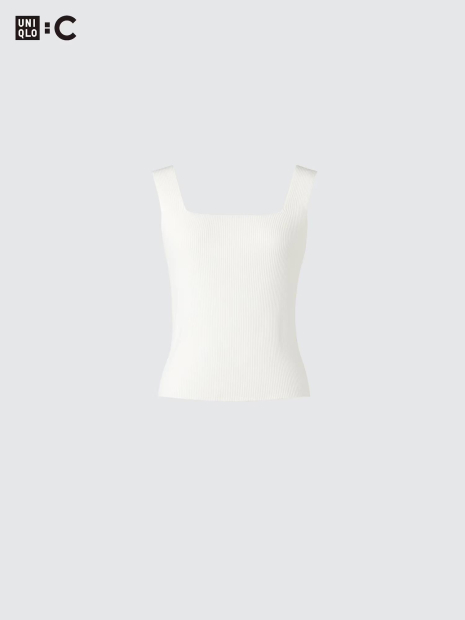 Майка в'язана Uniqlo топ 1159864902 (Молочний L)